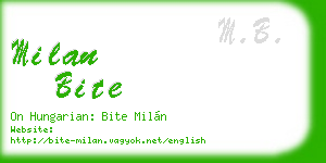 milan bite business card